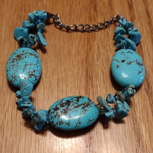 Sterling ,and turquoise bracelet - Picture 9 of 16
